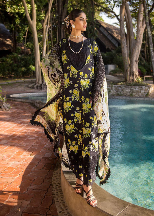 Elaf 3 Piece Unstitched Luxury Lawn Suit - Eclipsed Dream - ESL 06 A | SBC
