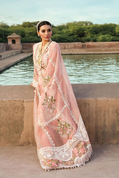 Crimson Luxury Lawn Unstitched Suit Rose - SBC