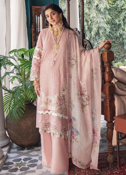 Elaf 3 Piece Unstitched Luxury Lawn Suit - EFC 10 Rose Affair | SML
