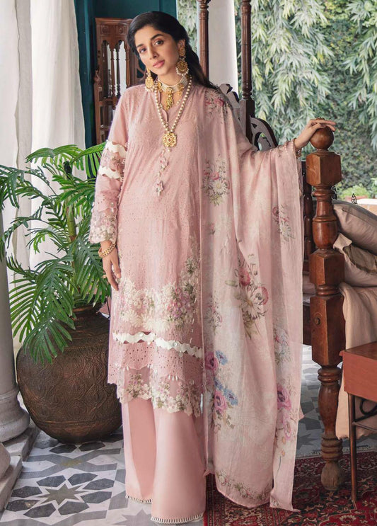 Elaf 3 Piece Unstitched Luxury Lawn Suit - EFC 10 Rose Affair | SML