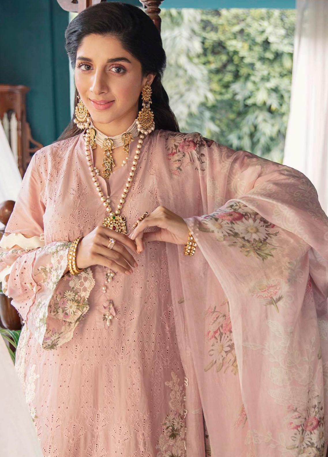 Elaf 3 Piece Unstitched Luxury Lawn Suit - EFC 10 Rose Affair | SML