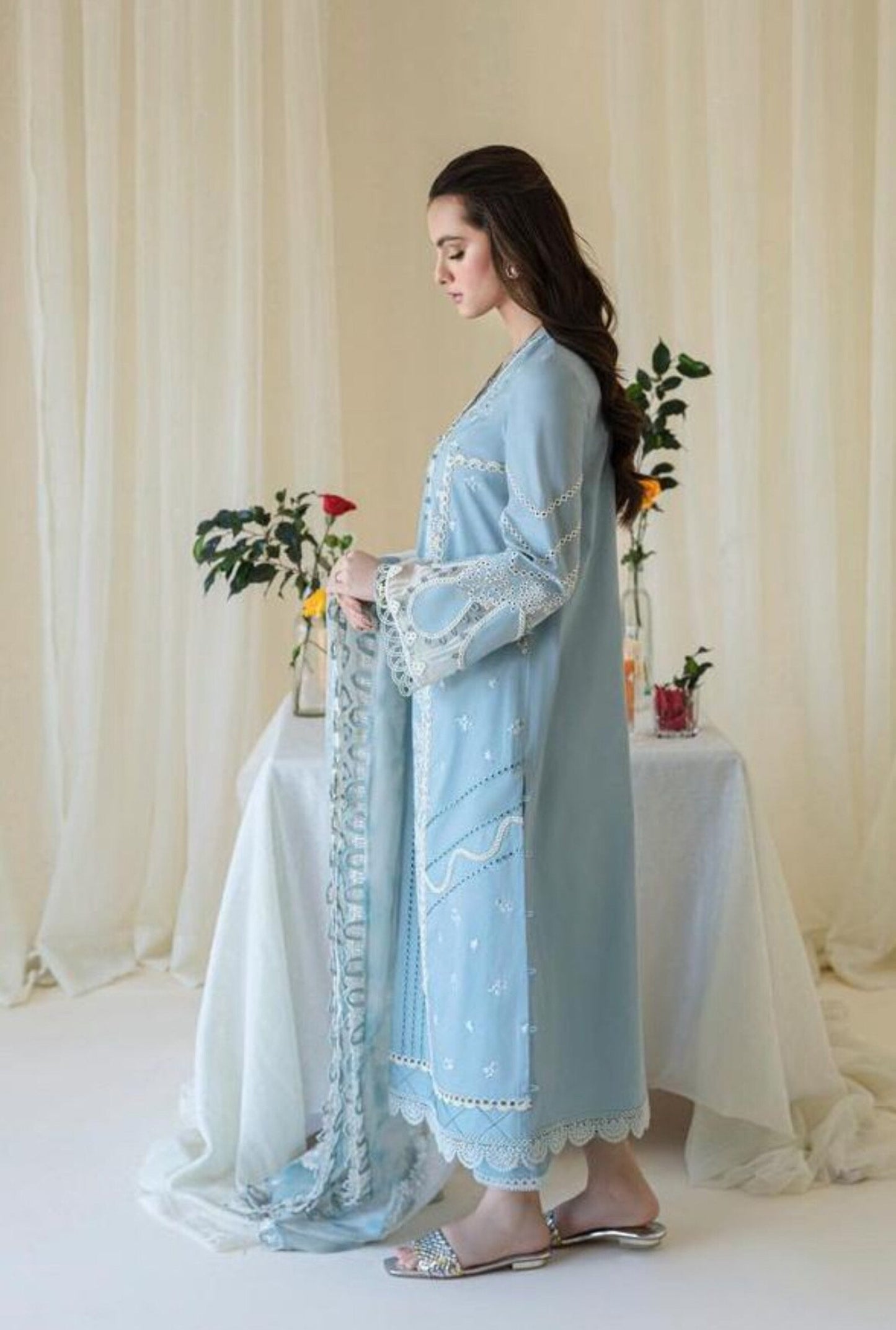 Qalamkar Unstitched Lawn Suit - SBC