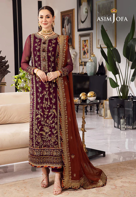 ASIM JOFA-23 EMBROIDERED CHIFFON 3 PC - SFC
