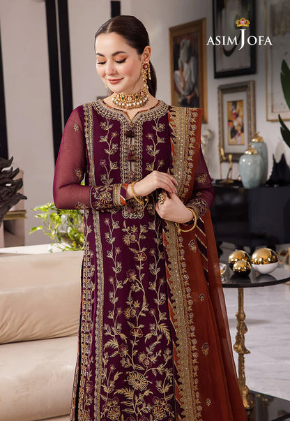 ASIM JOFA-23 EMBROIDERED CHIFFON 3 PC - SFC