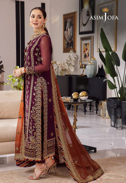 ASIM JOFA-23 EMBROIDERED CHIFFON 3 PC - SFC