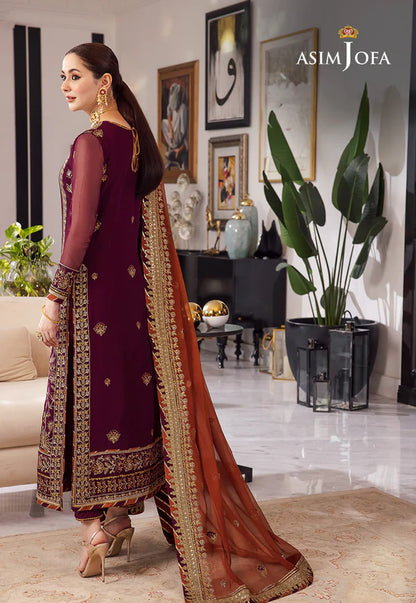 ASIM JOFA-23 EMBROIDERED CHIFFON 3 PC - SFC