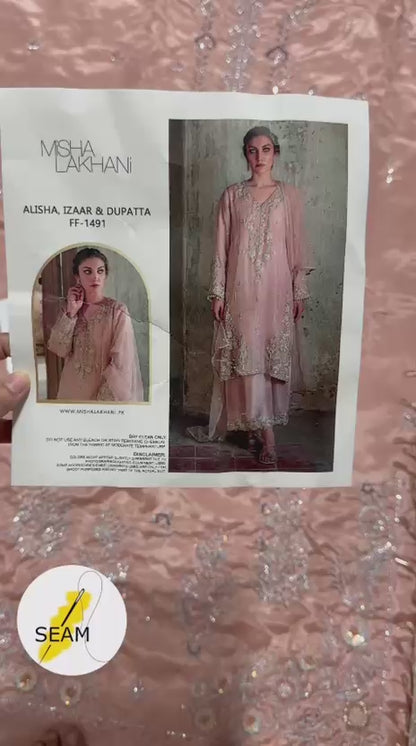 Misha Lakhani Unstitched Suit | Alisha, Izaar & Duppata | SLC